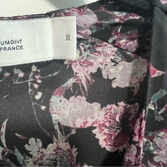 IRO Vulca Blouse in Black & Burgundy in Excellent Pre Loved Condition - Picture 8 of 11